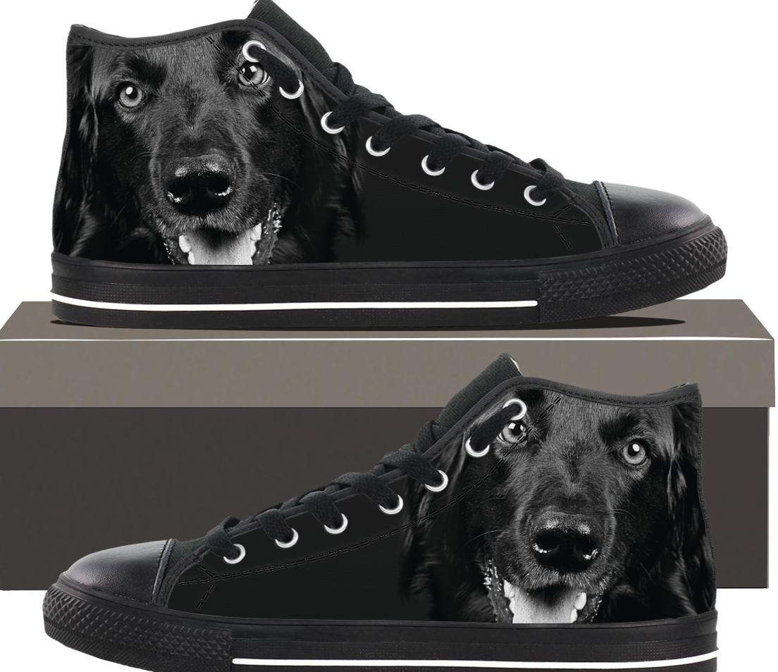 Dog Black And White - Womens Hightop